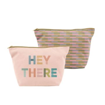 Large Full Color Cotton Makeup Pouch